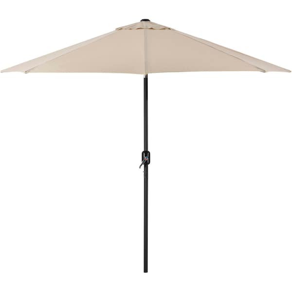 Global Industrial Outdoor Umbrella with Tilt Mechanism, Olefin Fabric, 8-1/2'W, Tan 262071 - main